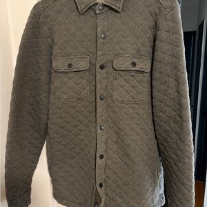 Faherty Men's Quilted Shirt Jacket - Olive